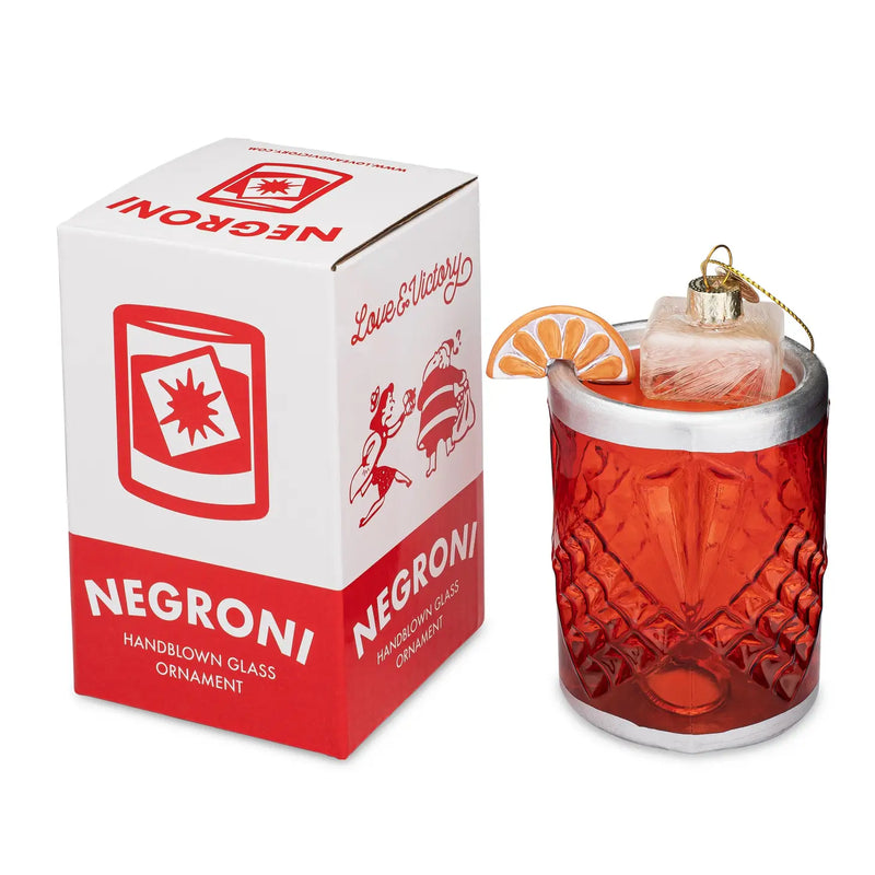 Negroni Cocktail Christmas Ornament