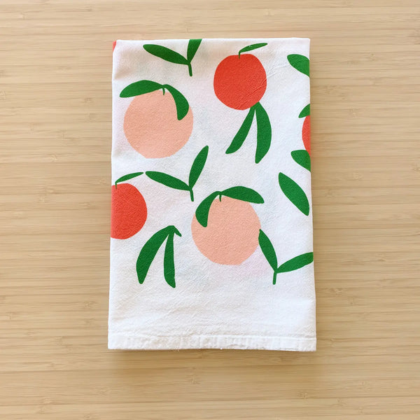 Peach Toss Tea Towel