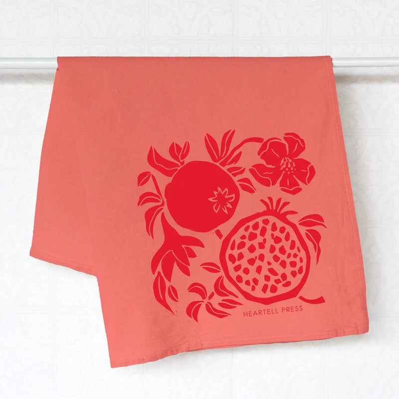 Pomegranate Natural Dye Generous Kitchen Towel