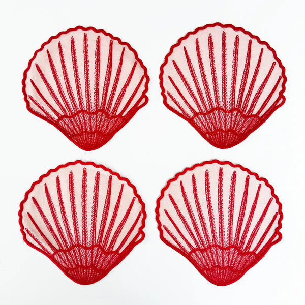 Seashells Cocktail Napkins - set of 4