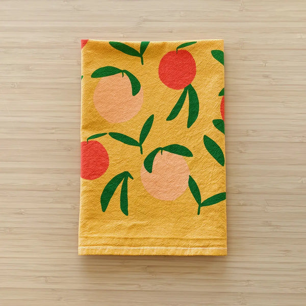 Peach Toss Tea Towel