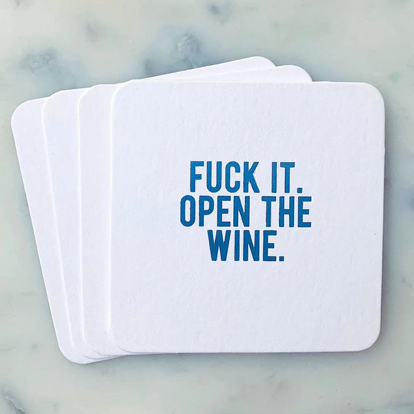 Fuck It Open The Wine Coasters