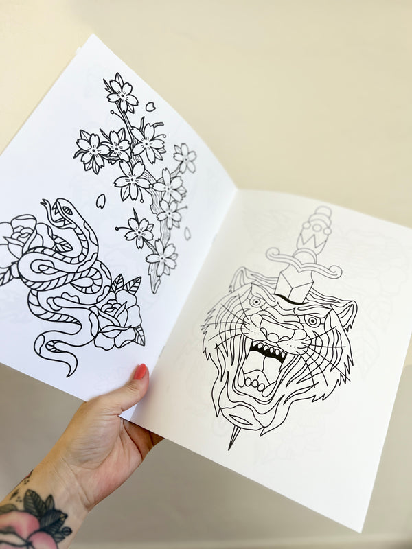 Tattoo Coloring Book, Roxy Prima-Johnson