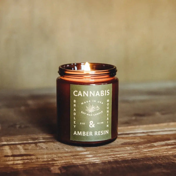 Cannabis and Amber Resin Candle