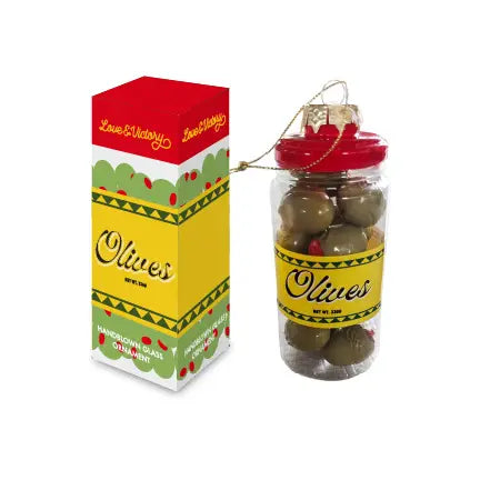 Jar of Olives Cocktail Garnish Christmas Ornament