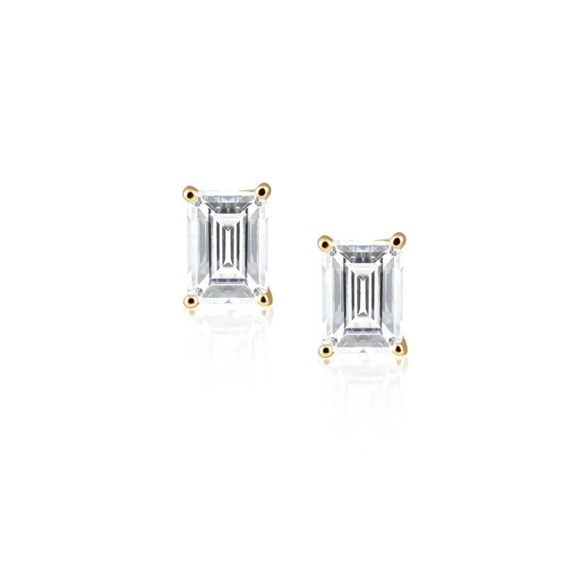 Katie Emerald Cut Studs