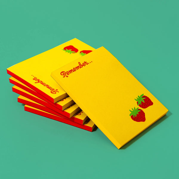 Remember Strawberry - Risograph A2 Notepad