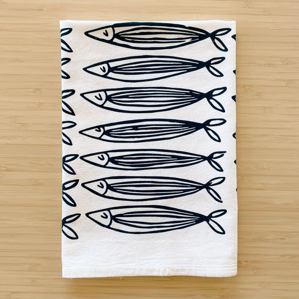 Sardines Tea Towel