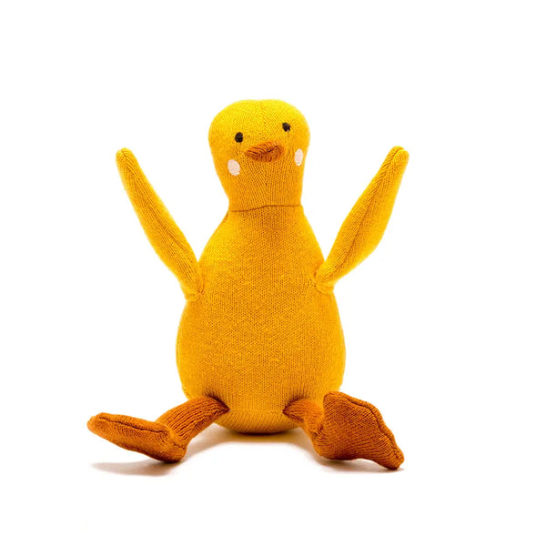 Knitted Organic Cotton Duck Plush Toy