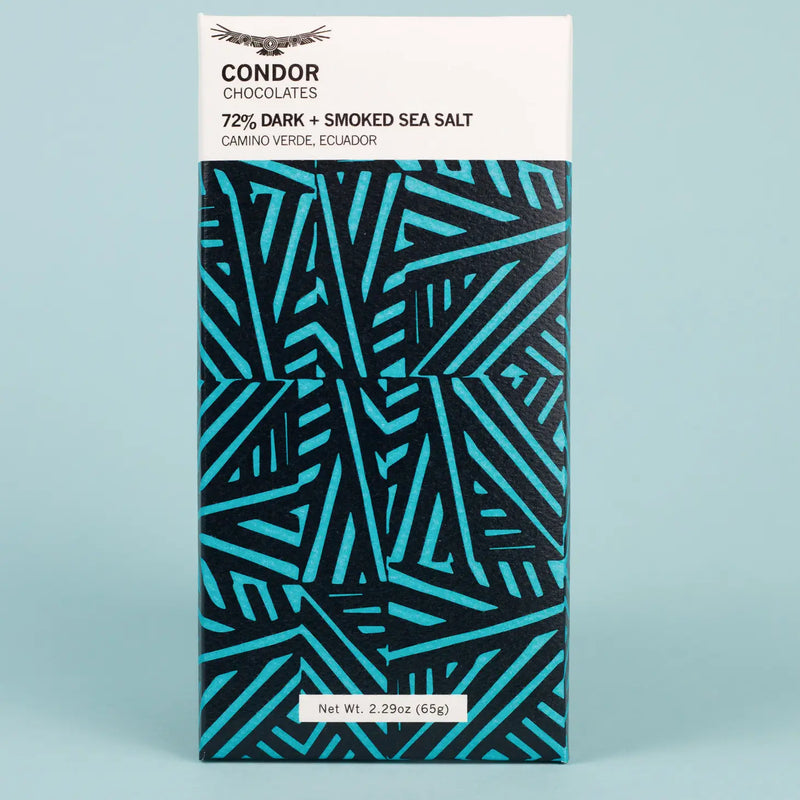 Condor Chocolates 72% Dark Chocolate + Smoked Sea Salt Bar