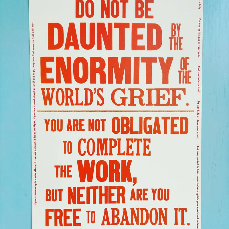 'Enormity' Letterpress Poster