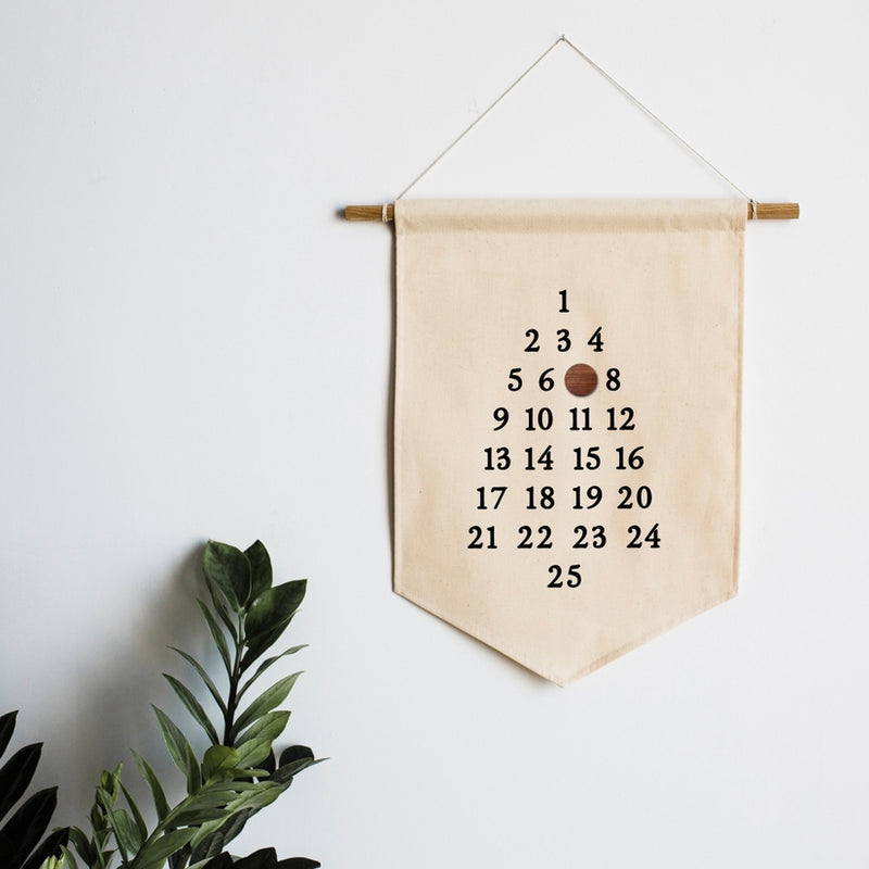 Advent Calendar Christmas Banner • Canvas & Wood